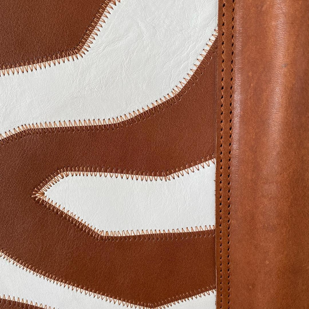 カーミットチェア用レザーシート　ゼブラ　ブラウン