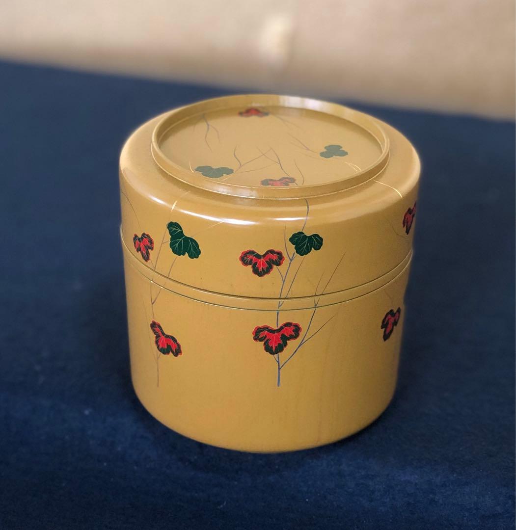 《R》六彩掻合塗 草花絵変 弁当箱6客 平安堂 共箱 260209け1