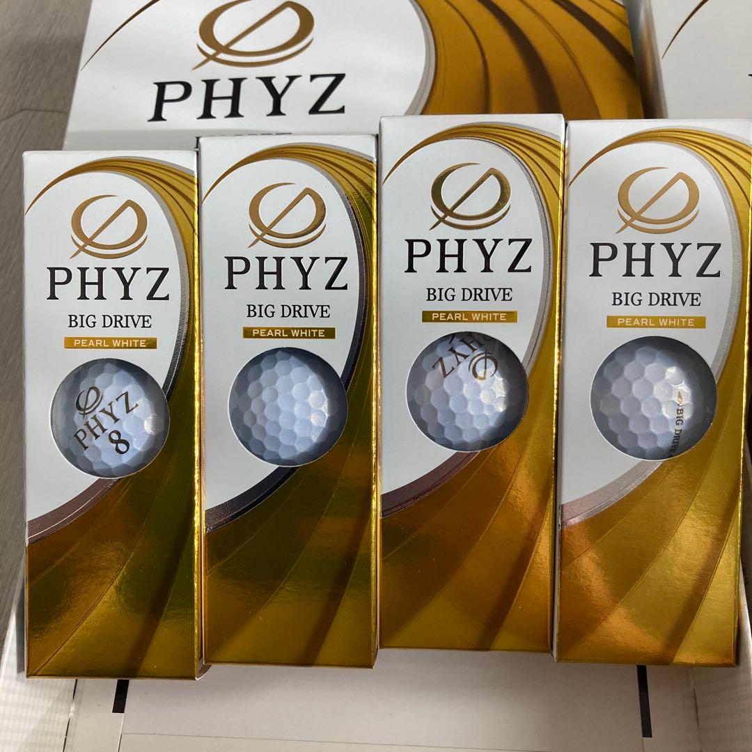 夢夢　PHYZ BIG DRIVE パールホワイト ゴルフボール　2ダース