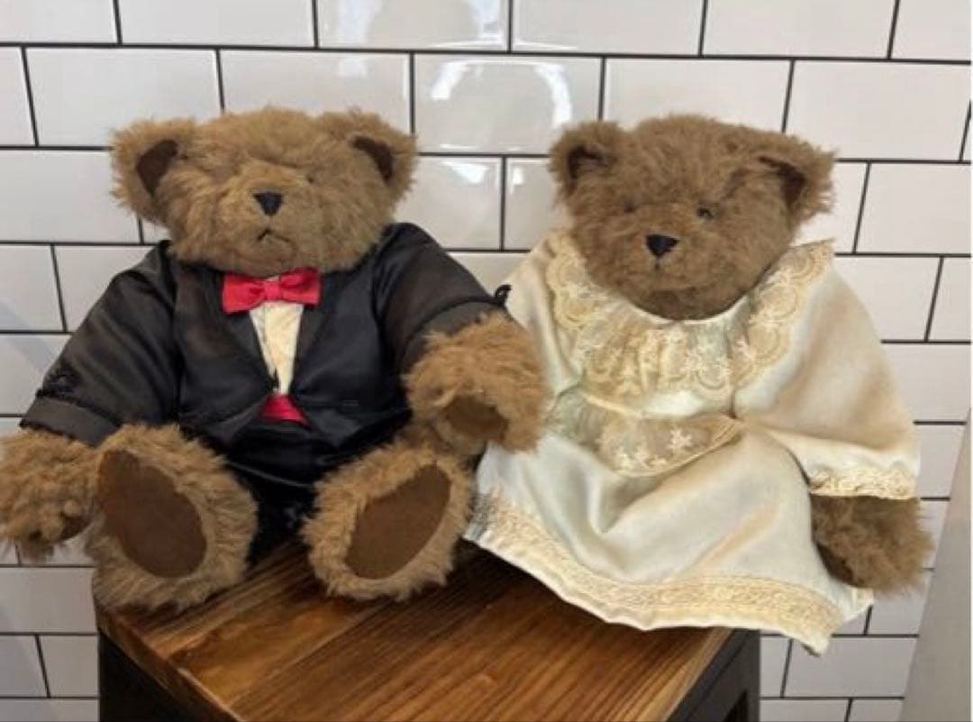 【テディベア】Atelier Doll アンティークウエディング　ベア　セット！