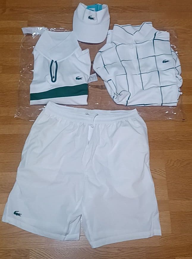 Lacoste ラコステ　ポロシャツ2 ハーフパンツ　バイザー　セット