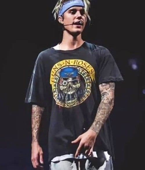 【値下不可】J・ビーバー 着用 ガンズ・アンド・ローゼズ 91-92 Tシャツ