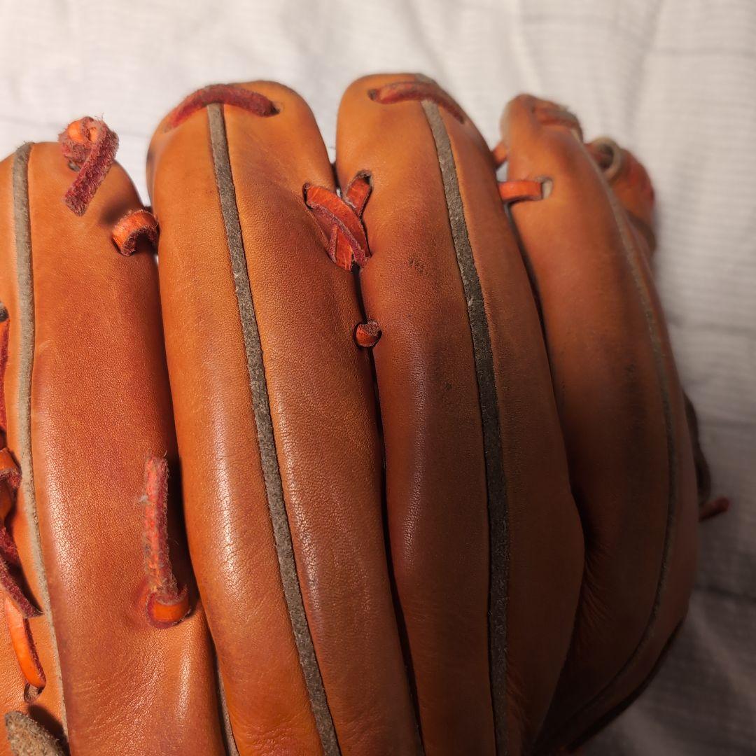 週末値下げMizuno Pro 硬式グローブ オレンジ　ミズノプロ内野