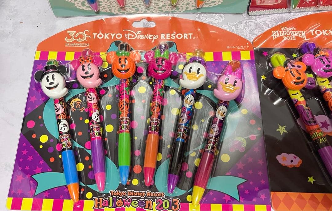 Disney ハロウィン　クリスマス　マスコット　ボールペン　セット