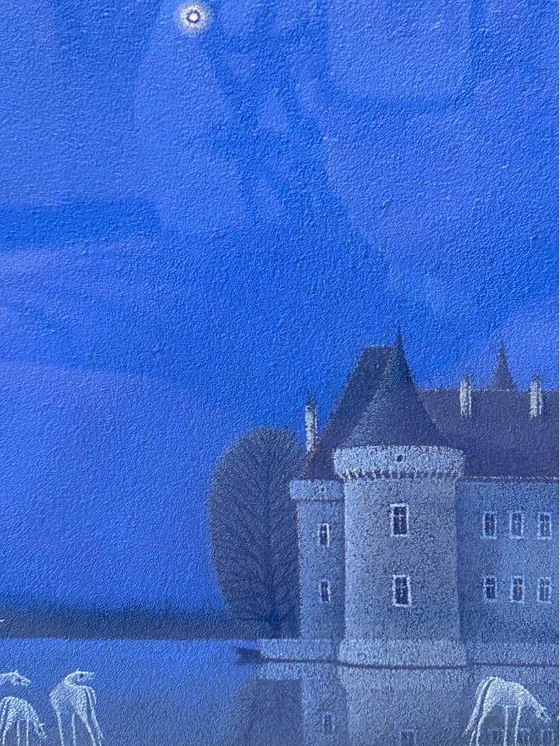 松浦敬文 作 『水辺の城』6号 肉筆画
