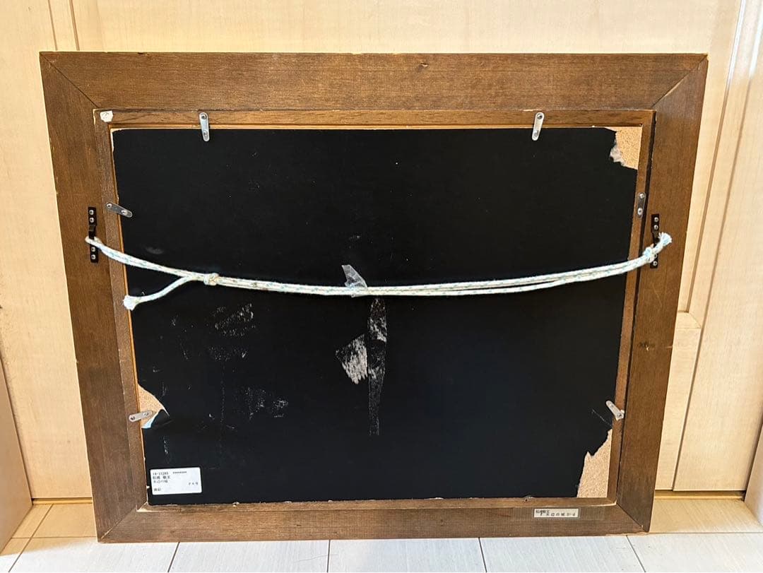 松浦敬文 作 『水辺の城』6号 肉筆画