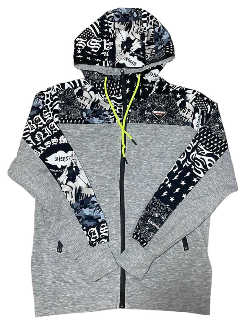 バスマニア セットアップ M ジャージ 上下 bassmania グレー フード