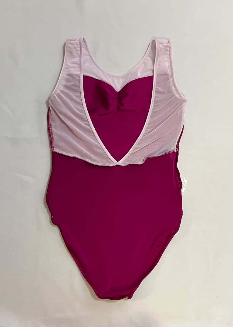 超ハイレグ脚長効果バレエショップティアラカスタムオーダーレオタードビビッドピンク