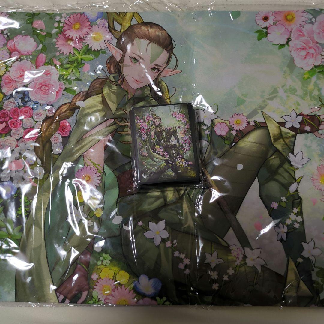 復活した精霊信者、ニッサ　プレイマット+スリーブ100枚　未使用