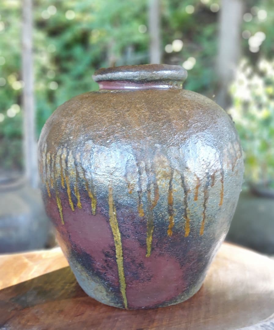 越前自然釉大壺