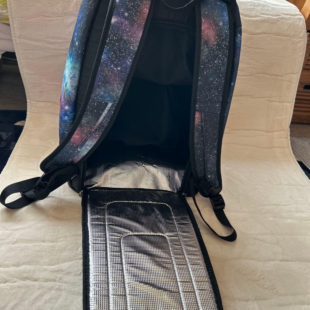 Purplecow 宇宙柄 スキー靴、スノボー靴リュック大容量