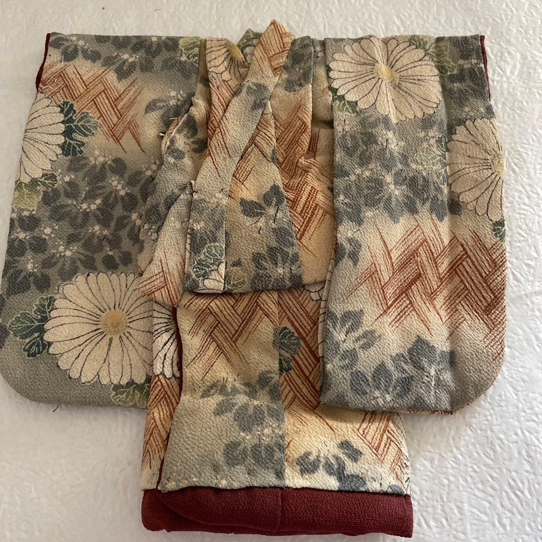 10148 人形の着物　古布　江戸縮緬　六号