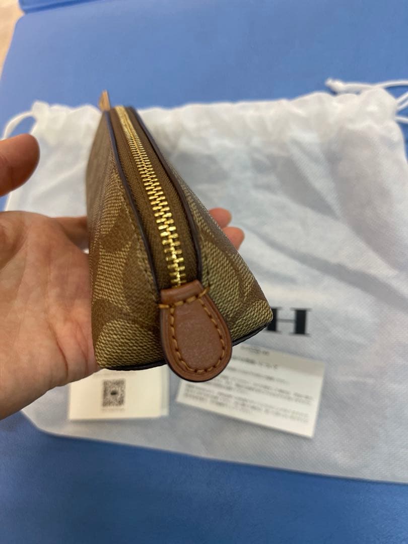 COACH ブラウン キャンバス 筆箱　ペンケース　美品