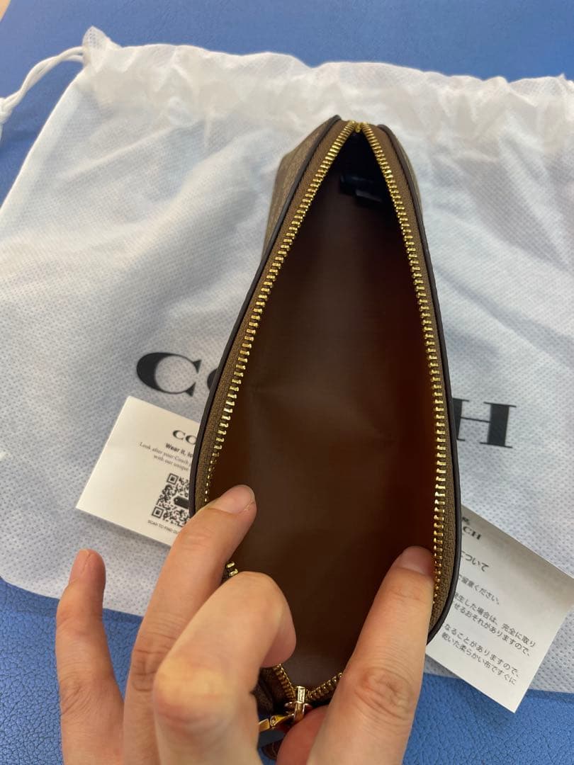 COACH ブラウン キャンバス 筆箱　ペンケース　美品