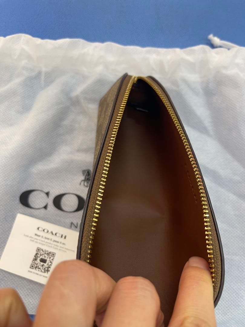 COACH ブラウン キャンバス 筆箱　ペンケース　美品