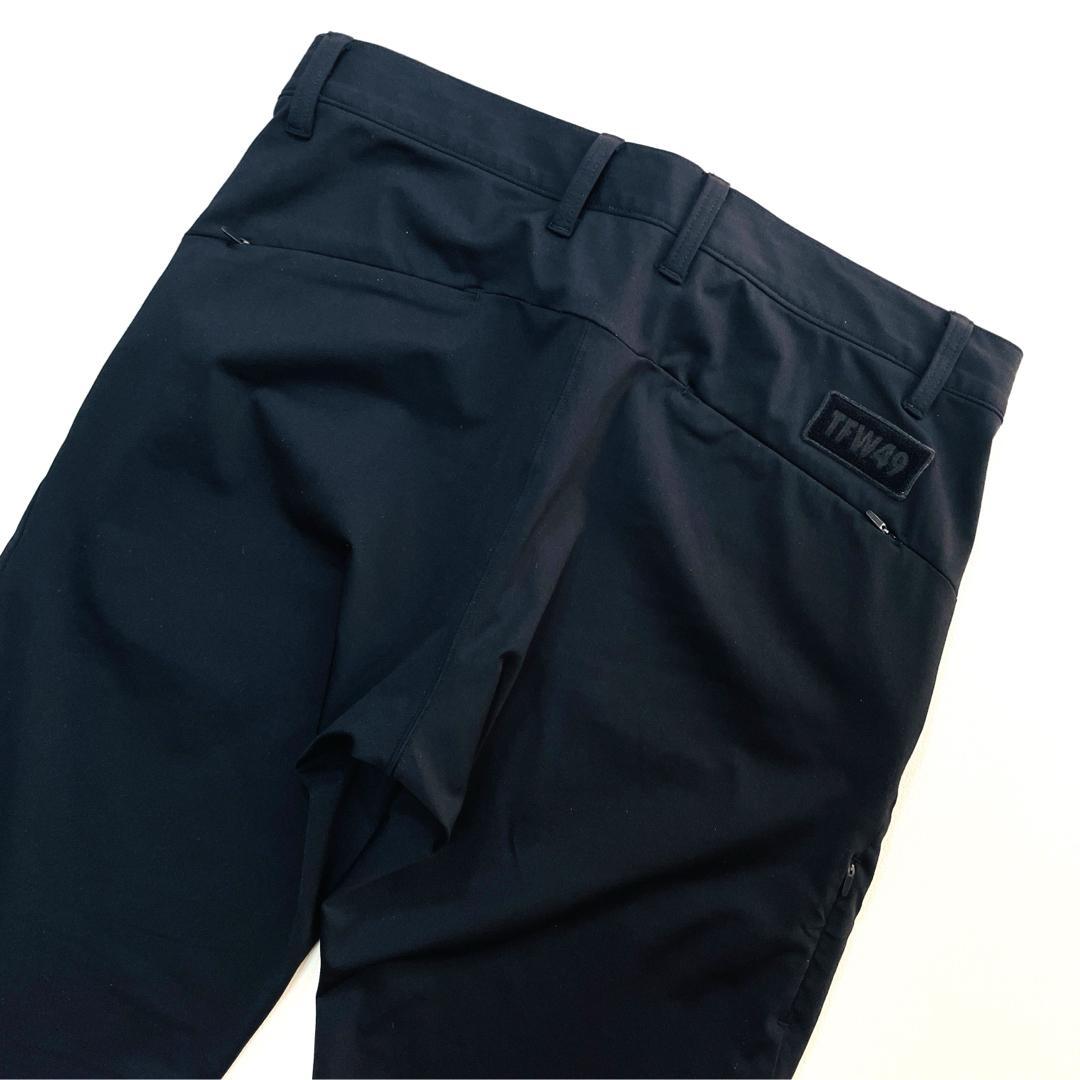 6602【美品】TFW49 ロングパンツ　スリムパンツ　ストレッチ　ブラック