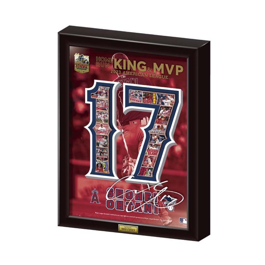 大谷翔平記念品　大谷翔平2023 AL ホームラン王&MVP獲得額装ピンズセット