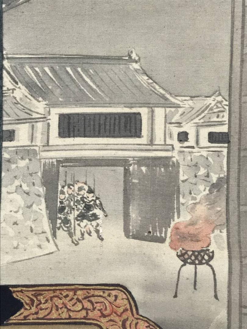 【真作】聖音/木曽義仲出陣之図/武者図/掛軸/名家伝来/AB-947