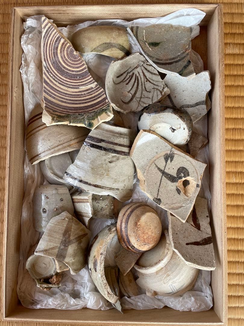 美濃焼の陶片コレクション 三箱