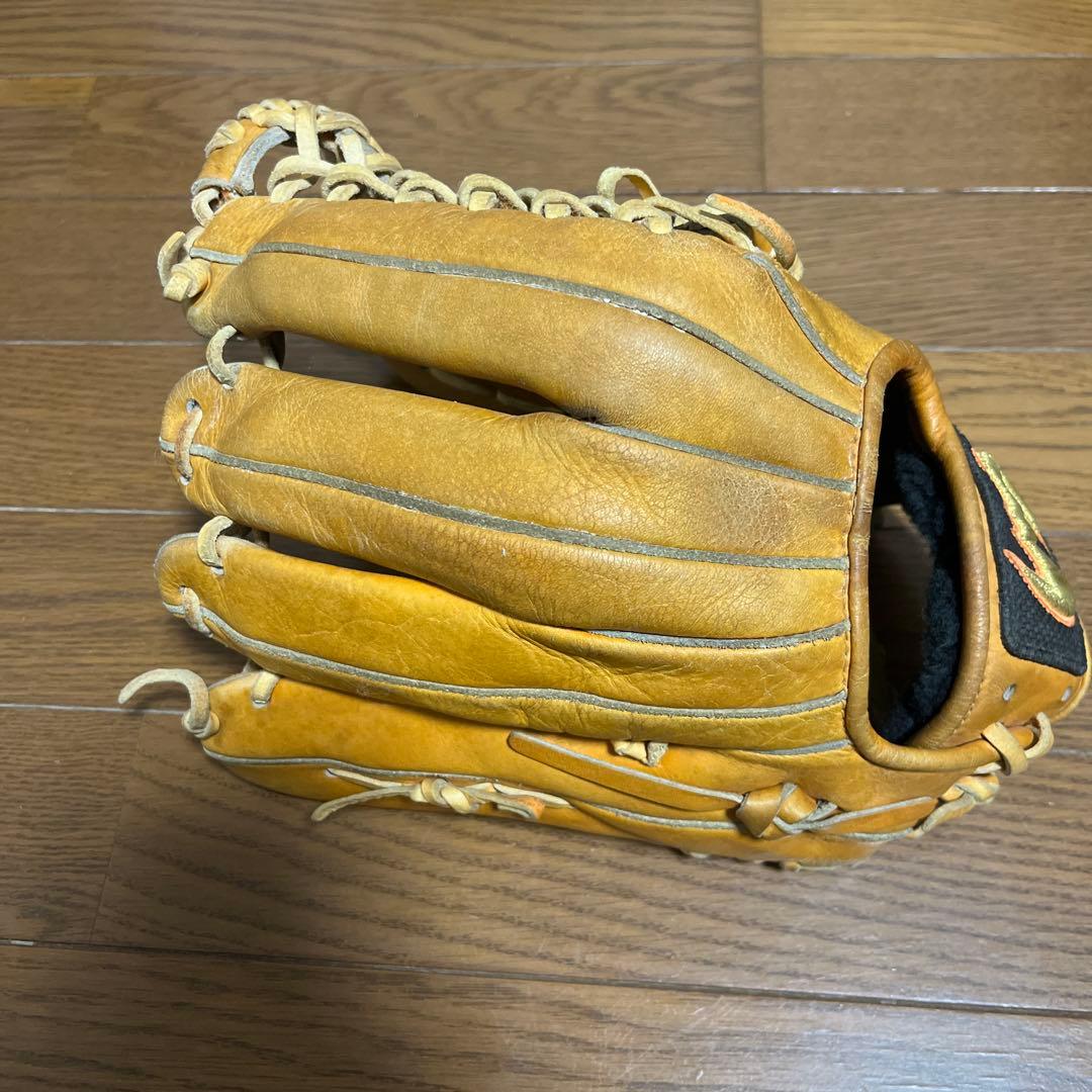 ジームス右投げ用硬式外野手グローブ ブラウン レザー