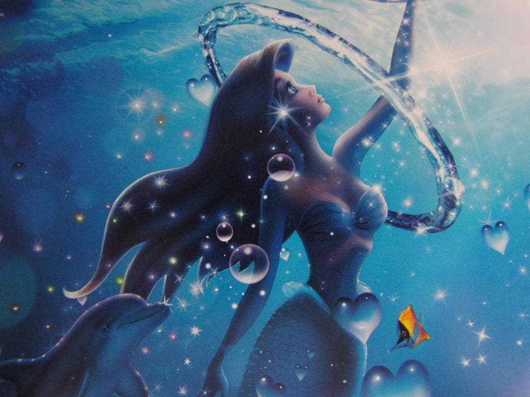 クリスチャン・ラッセン、【リーチング　フォー　ラブ】、希少な額装用画集より