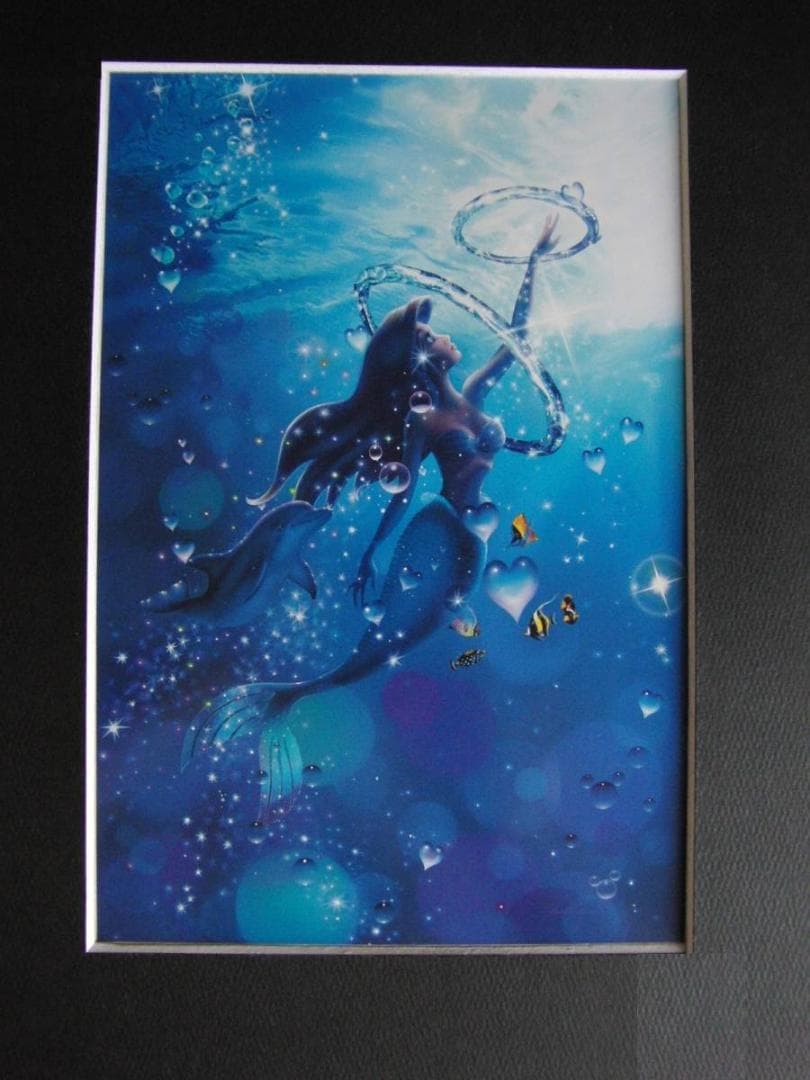 クリスチャン・ラッセン、【リーチング　フォー　ラブ】、希少な額装用画集より