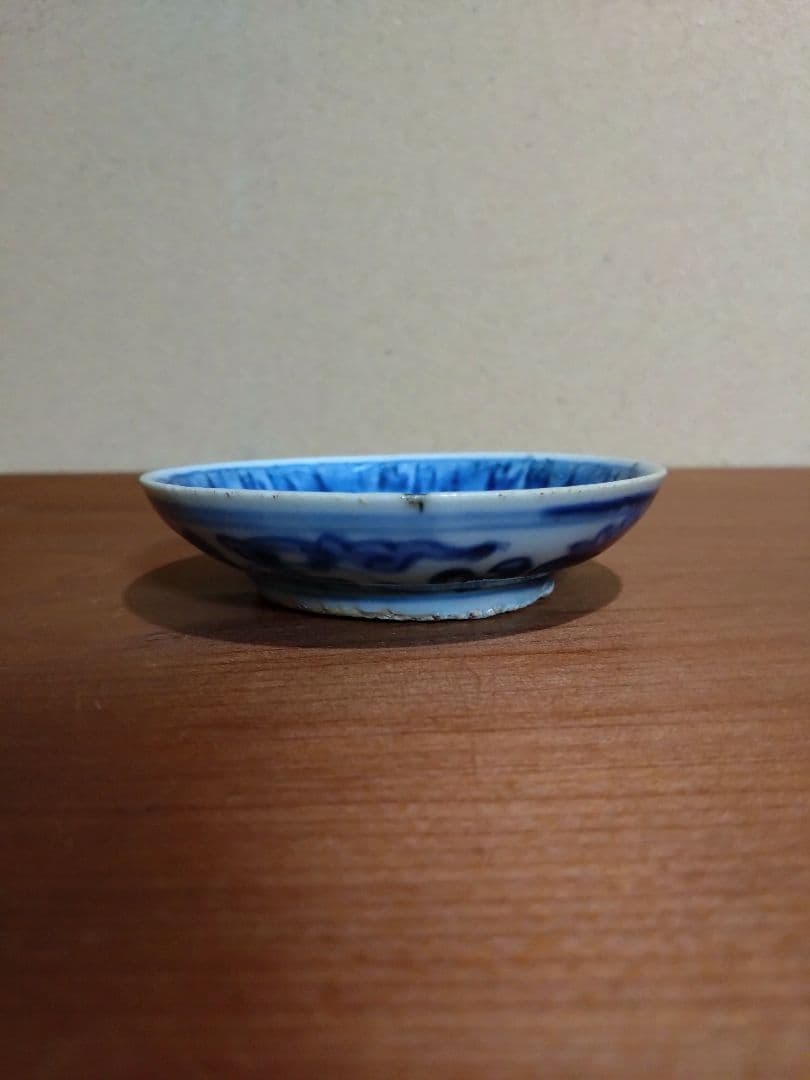 古染付 耳の長い 兎紋 平盃 初期伊万里