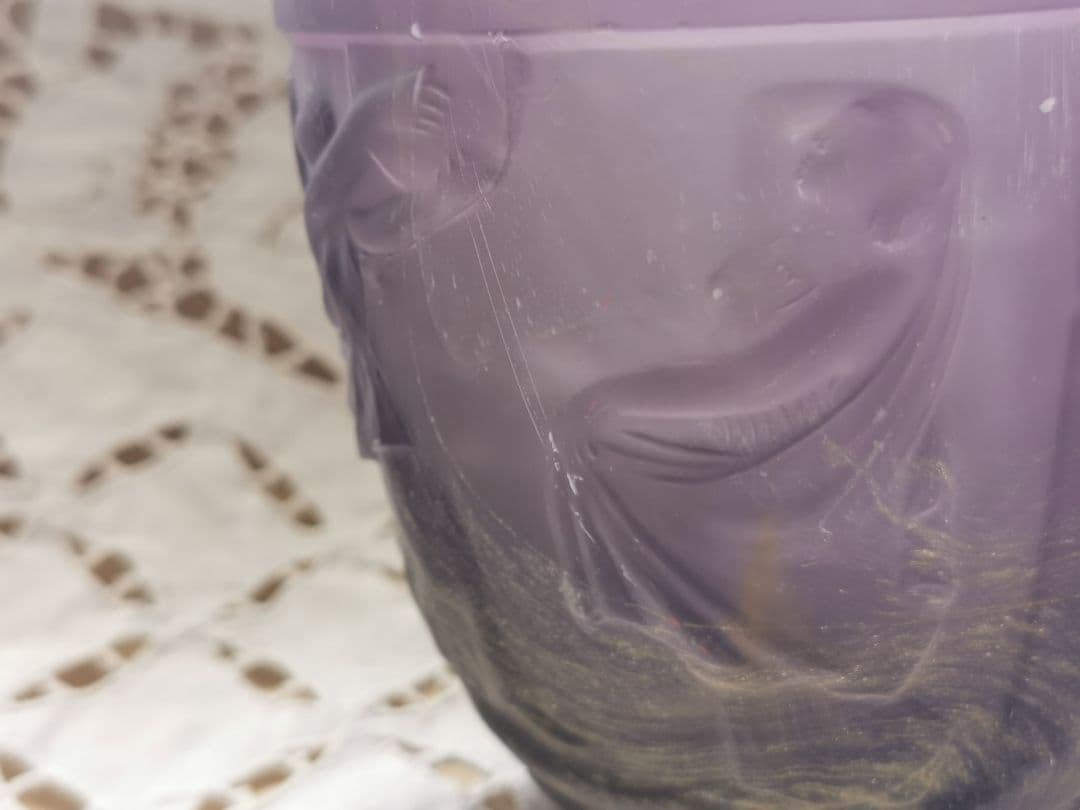 アンティーク ジョルジュドフール ギリシャ神話 女神 神殿 パート・ド・ヴェール