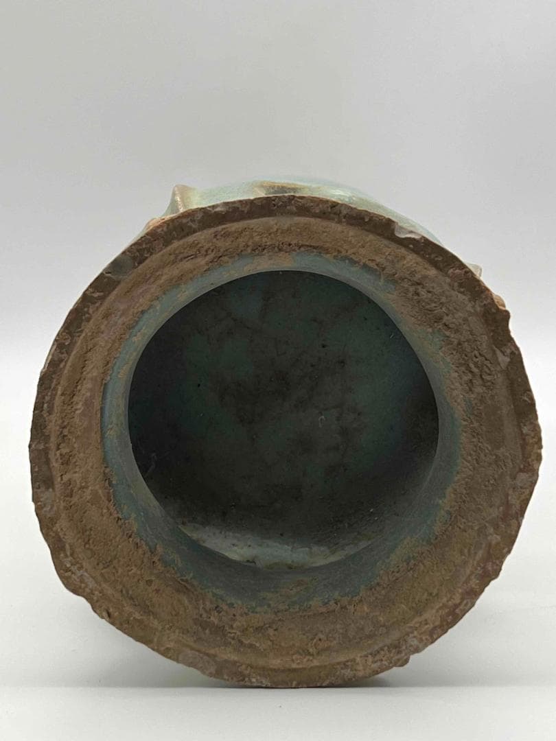 北宋時代　鈞窯広口双龍耳台座型香炉 天青釉瓶　窯変釉尊 水注(C-62)