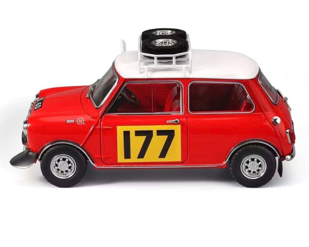 ミニクーパー モンテカルロ ラリー1967 177号車 1/18 赤 新品未使用