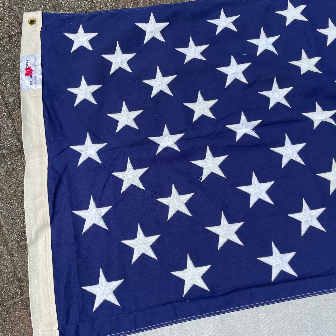 特大！BIG アメリカヴィンテージ星条旗cottonフラッグ　USAアンティーク