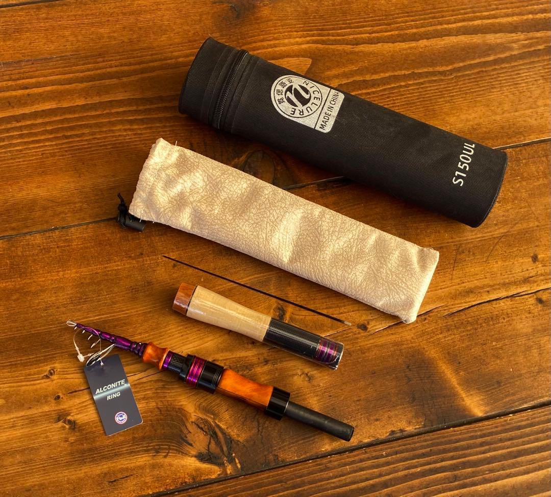 軽量　カーボンロッド　トラウトロッド　テレスコロッド　ウッドグリップ　スピニング