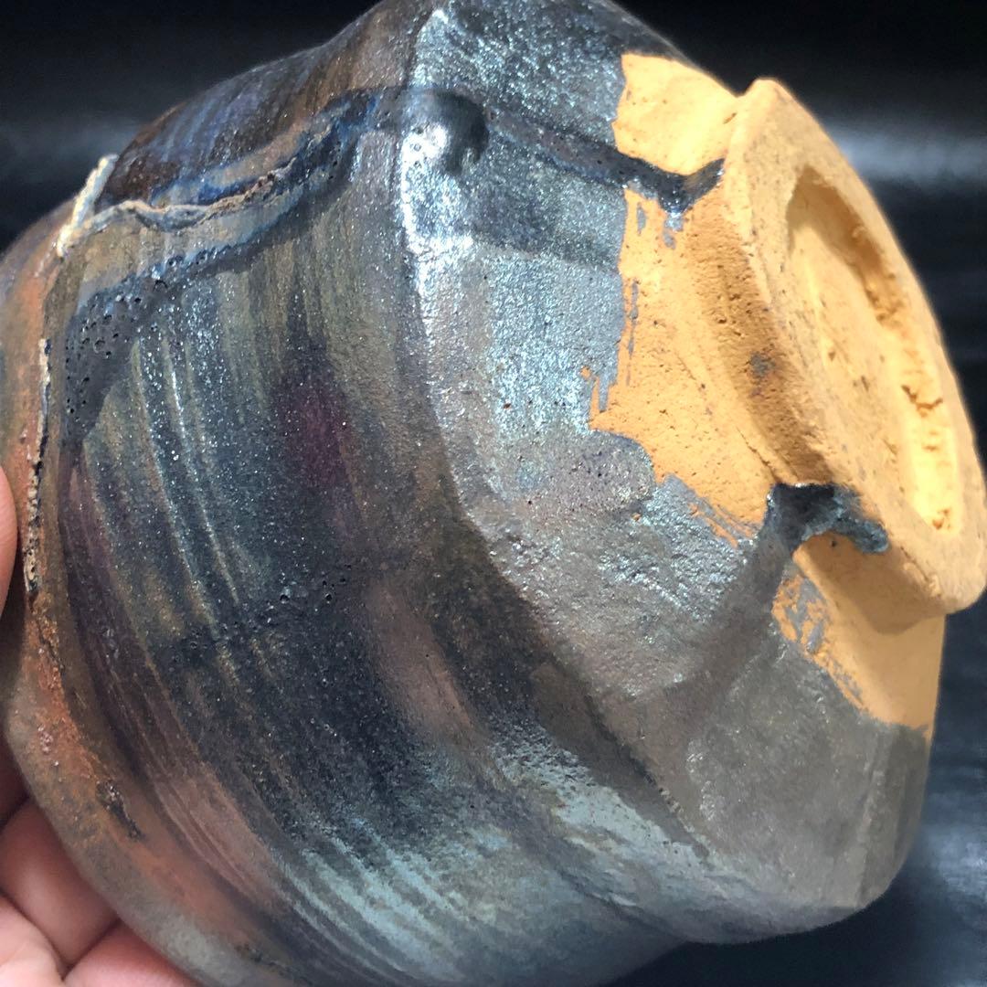 美しい古美術◼️蔵から謎の光を放っている大きな抹茶茶碗が出てきました。茶道具、骨董