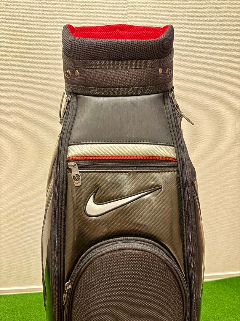 【希少】ナイキ ゴルフ キャディバッグ カート型 ブラック シルバー
