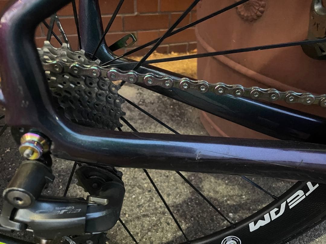 フールーカーボンロードバイクフレーム ブラック/イエロー