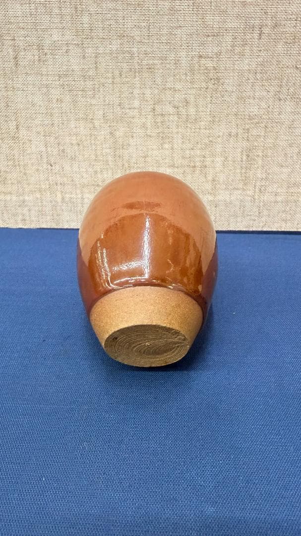 一点物 ミニチュア 酒壺 赤黒 グラデーション 焼締め 陶芸 5cm