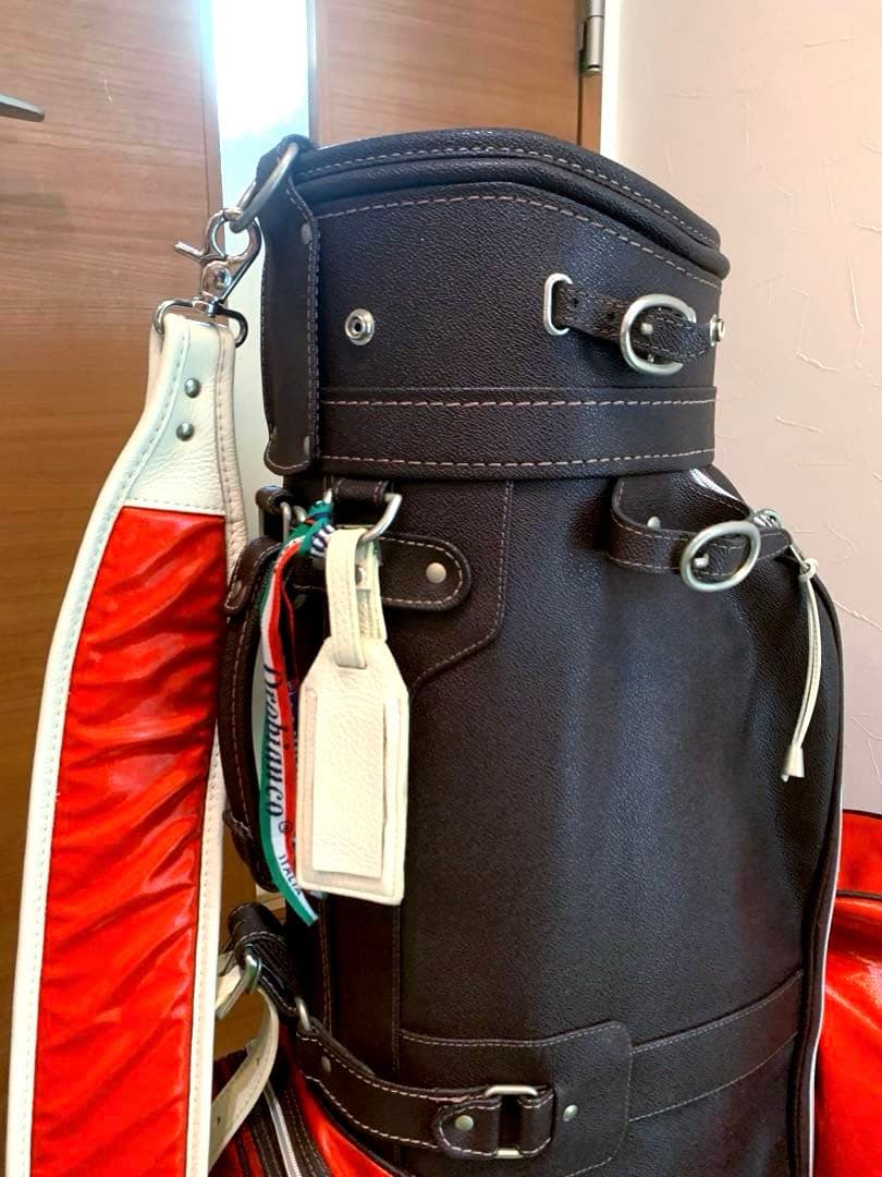 希少/完売/美品　Orobianco 本革 レザー使用　高級　キャディバッグ