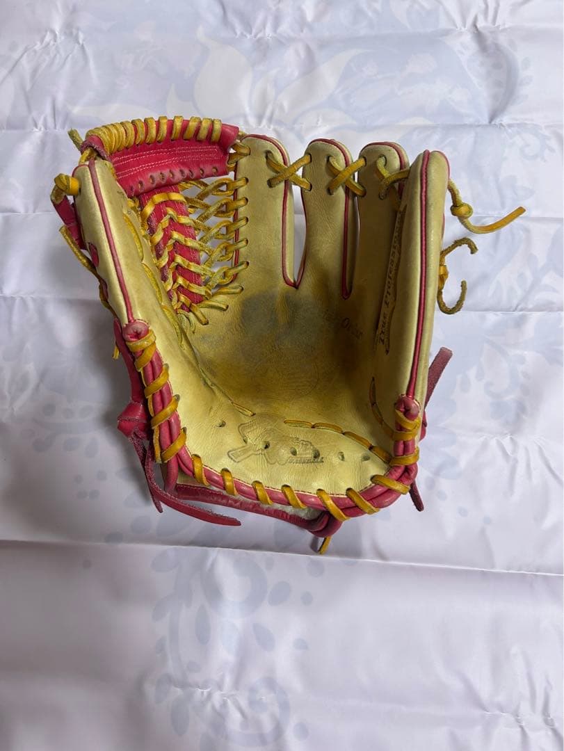 スラッガー　内野用　軟式グローブ キャメル/ピンク オーダー