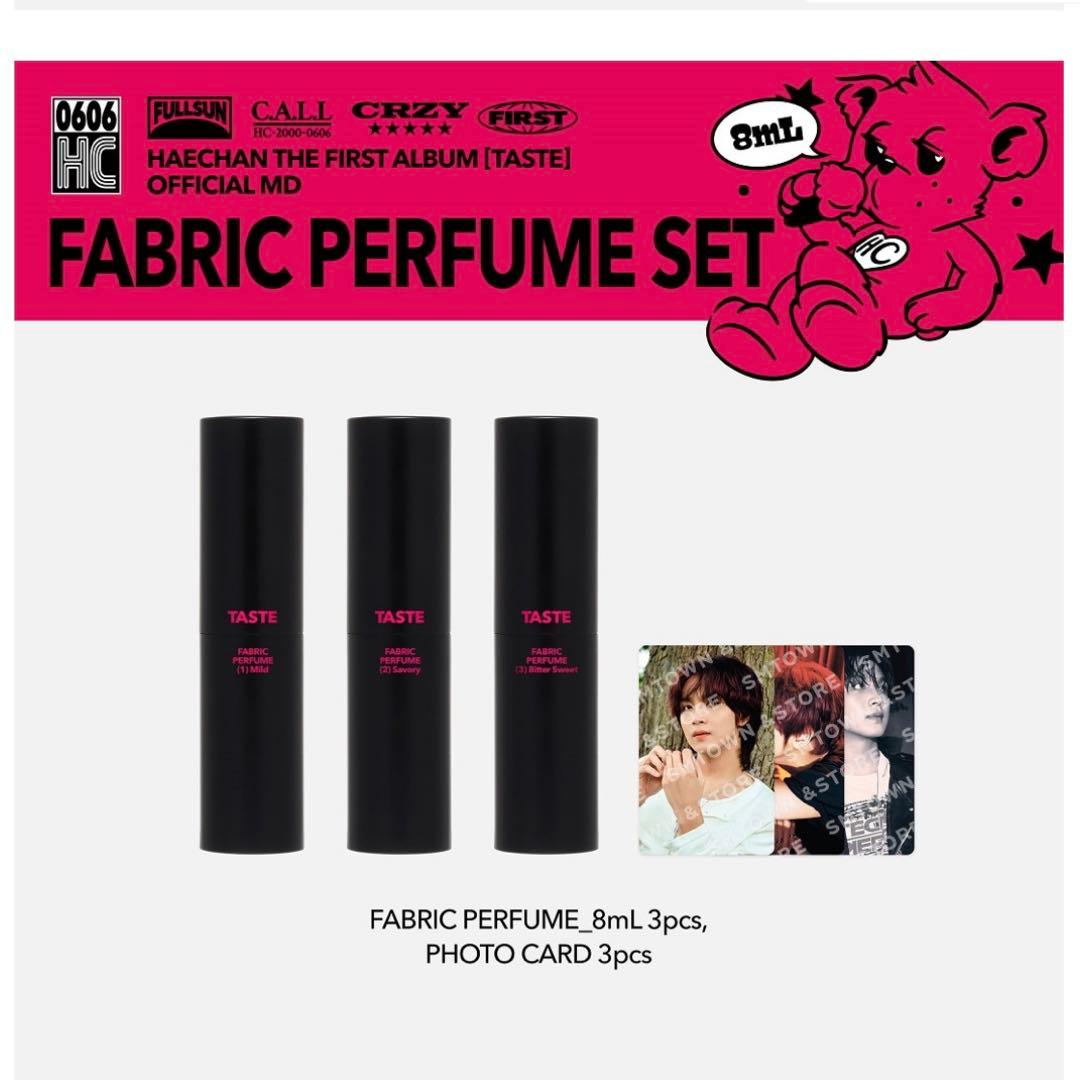 NCT ヘチャン TASTE MD ファブリックパフューム3種、フォトカード