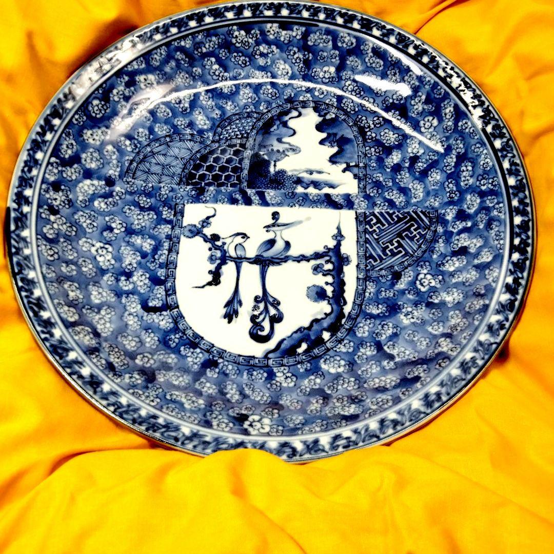 ☆ 加藤利昌 清水焼 染付大皿