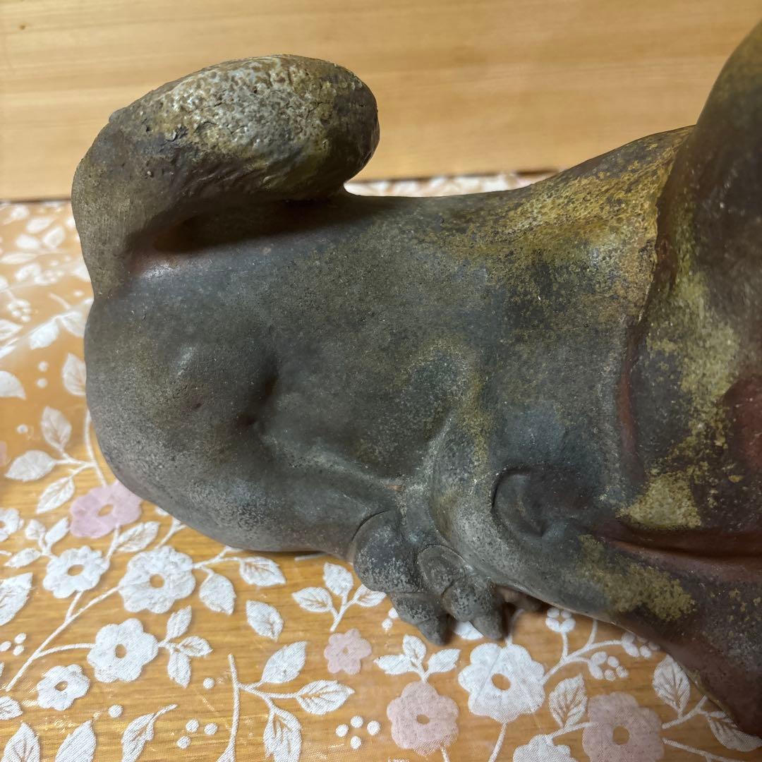 藤原陶臣 備前焼犬の置物 干支