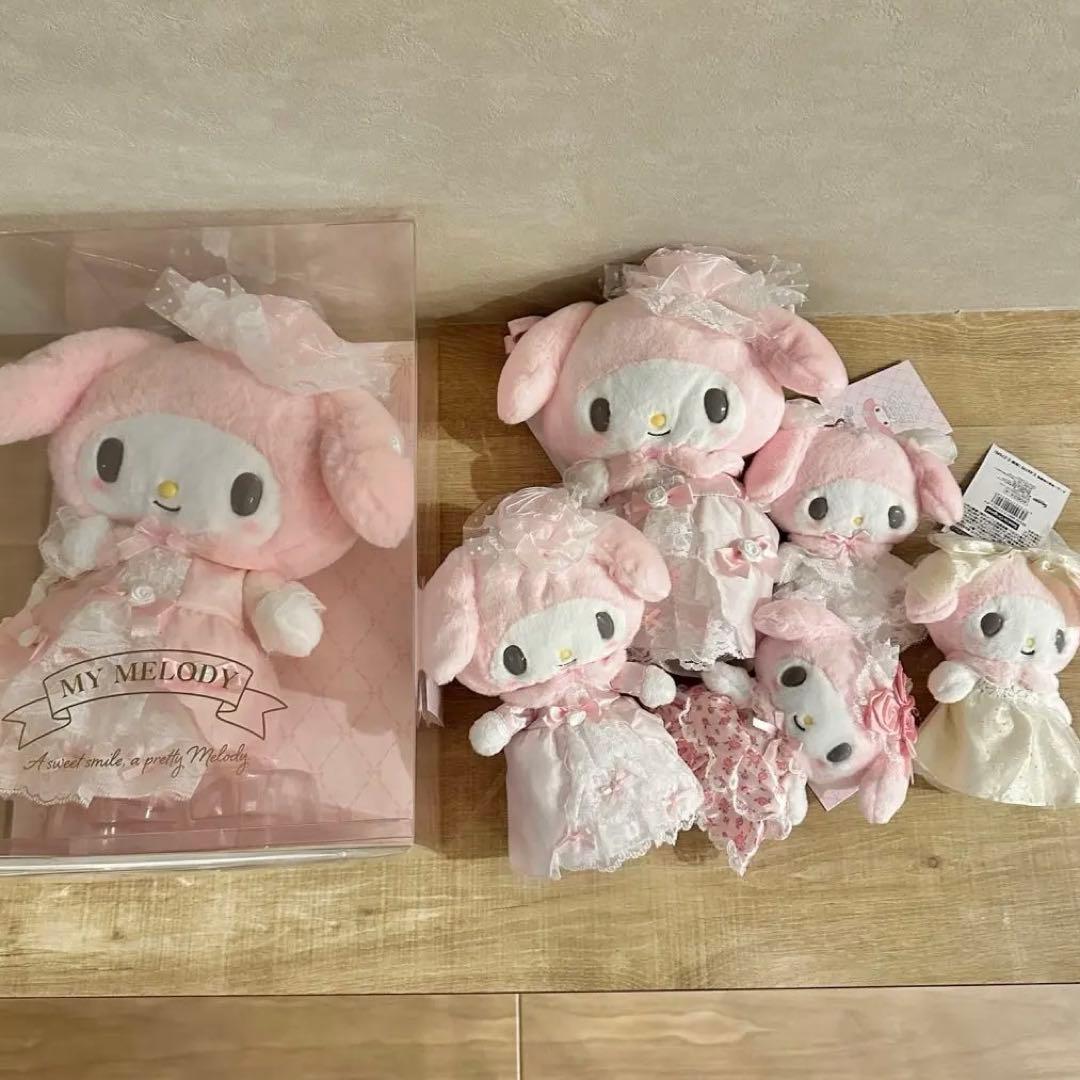 6点セット レディマイメロディ デザインシリーズ　マイメロディぬいぐるみ