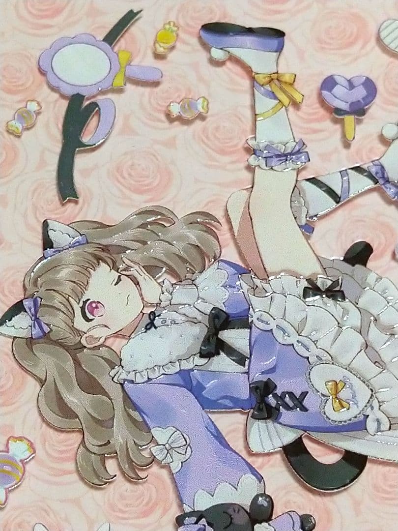 J628＃熊古力(水晶)浮光文创切り売り海外人物マステ女の子