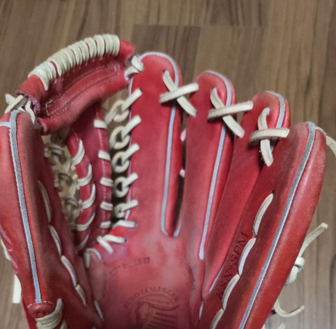 久保田スラッガー グローブ 軟式 外野手用 レッド(近本モデル)