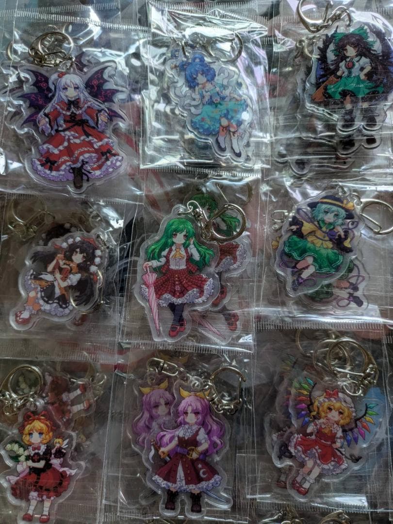 東方プロジェクト アクリルキーホルダー 43個 小傘 一輪 魂魄妖夢 幽々子