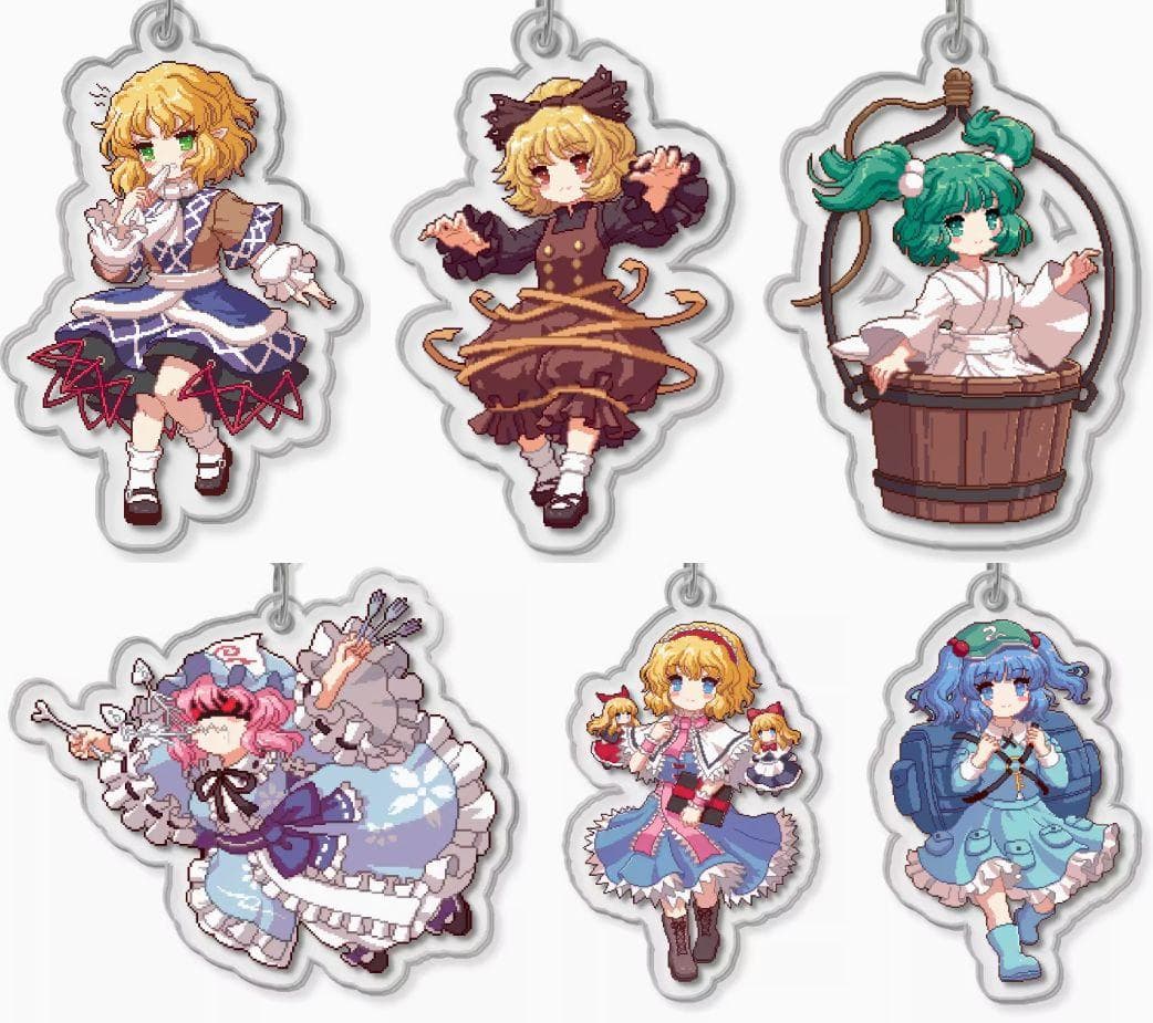 東方プロジェクト アクリルキーホルダー 43個 小傘 一輪 魂魄妖夢 幽々子