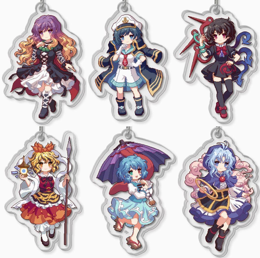 東方プロジェクト アクリルキーホルダー 43個 小傘 一輪 魂魄妖夢 幽々子