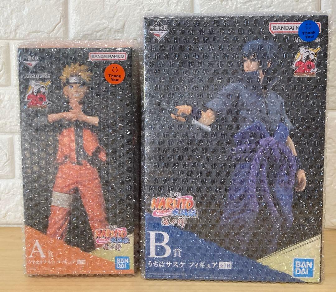 【未開封】NARUTO フィギュア　一番くじ　忍ノ絆　A B ナルト　サスケ