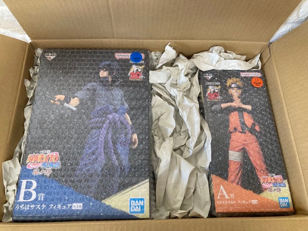 【未開封】NARUTO フィギュア　一番くじ　忍ノ絆　A B ナルト　サスケ