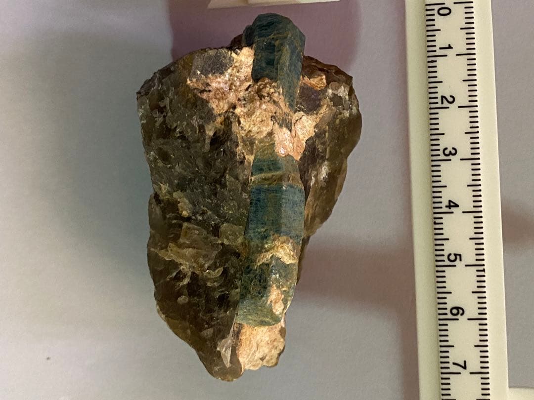 天然石　エメラルド　スモーキークォーツ　共生　原石　クラスター　大きめ